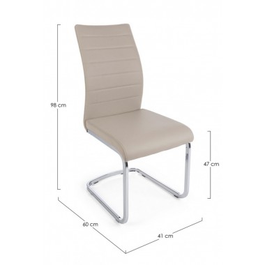 SEDIA MYRA PU CAPPUCCINO 2