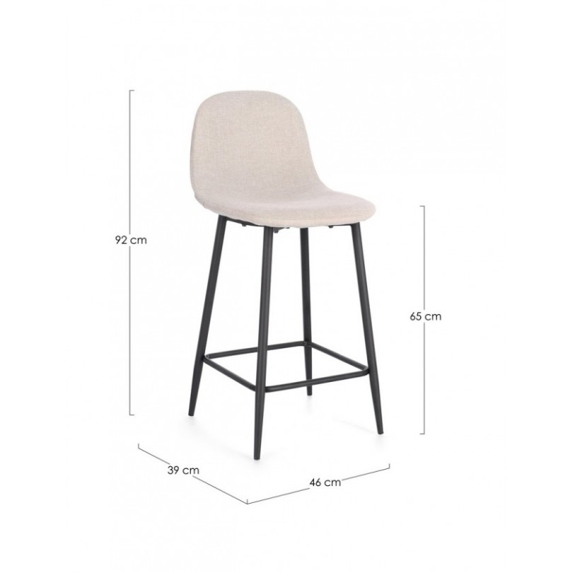 SGABELLO CUCINA IRELIA NERO/BEIGE SGABELLO CUCINA IRELIA NERO/BEIGE