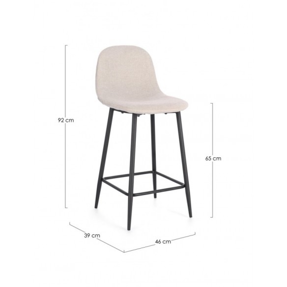 SGABELLO CUCINA IRELIA NERO/BEIGE SGABELLO CUCINA IRELIA NERO/BEIGE