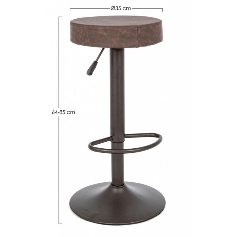 SGABELLO BAR PIPER MARRONE VINTAGE