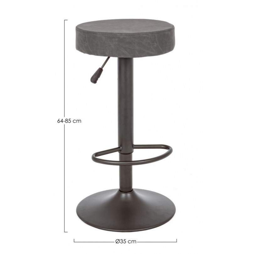 SGABELLO BAR PIPER GRIGIO SCURO VINTAGE SGABELLO BAR PIPER GRIGIO SCURO VINTAGE
