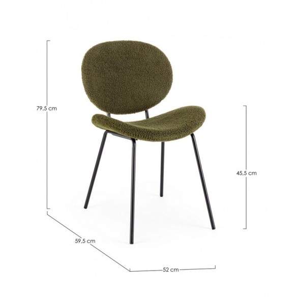 SEDIA MADDIE VERDE SCURO