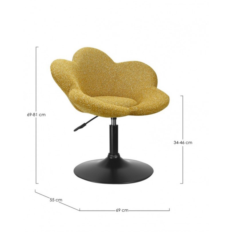 POLTRONCINA FLEUR NERO-SENAPE