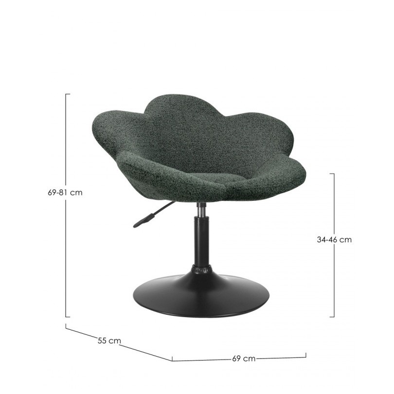 POLTRONCINA FLEUR NERO-VERDE SCURO