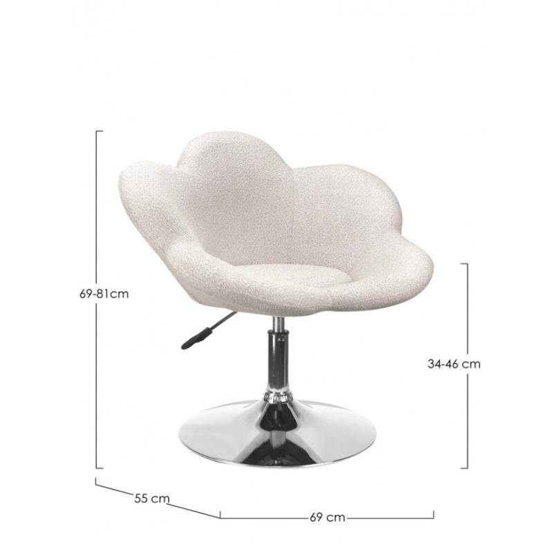 POLTRONCINA FLEUR CROMO-BEIGE