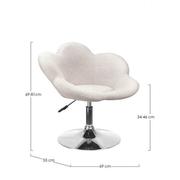 POLTRONCINA FLEUR CROMO-BEIGE