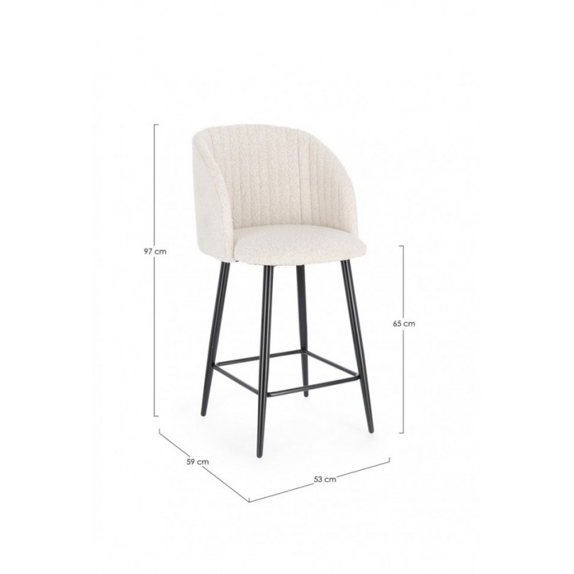 SGABELLO CUCINA QUEEN NERO/AVORIO