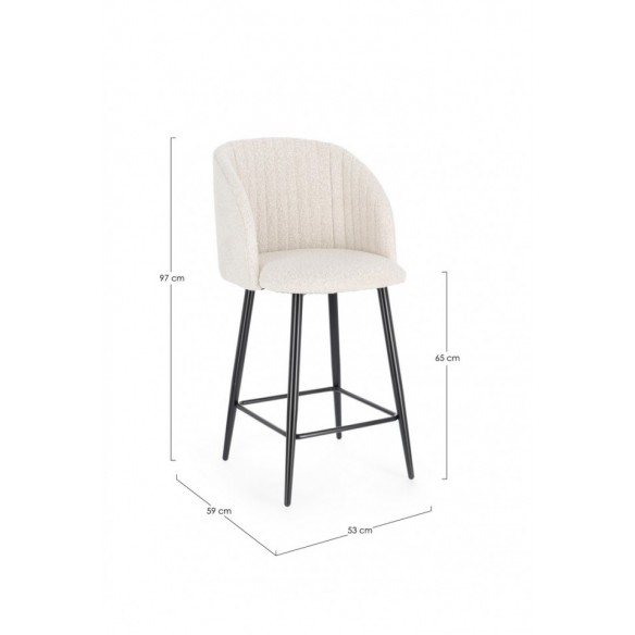 SGABELLO CUCINA QUEEN NERO/AVORIO