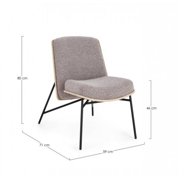 POLTRONA EMERSON VISONE