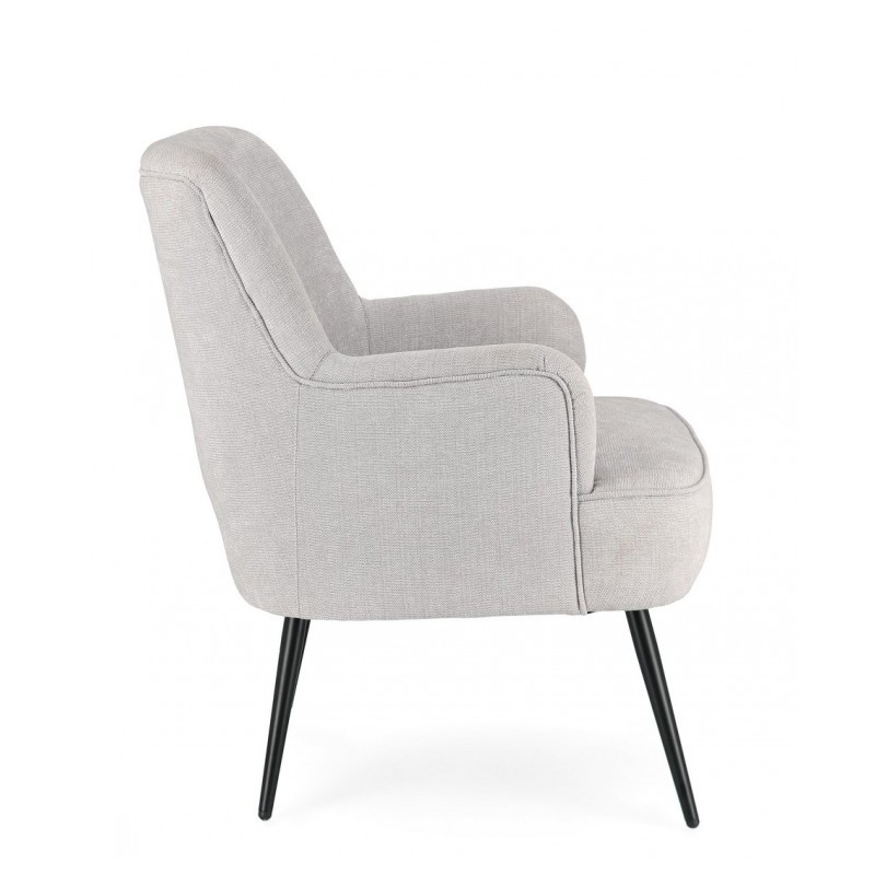 POLTRONA ERNESTINE GRIGIO CHIARO