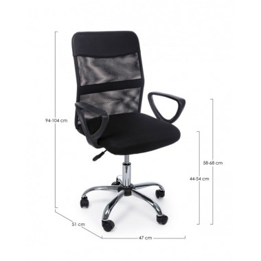 POLTRONA UFFICIO C-BR NAIROBI NERO 2