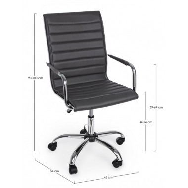 POLTRONA UFFICIO C-BR PERTH GRIGIO SCURO 2