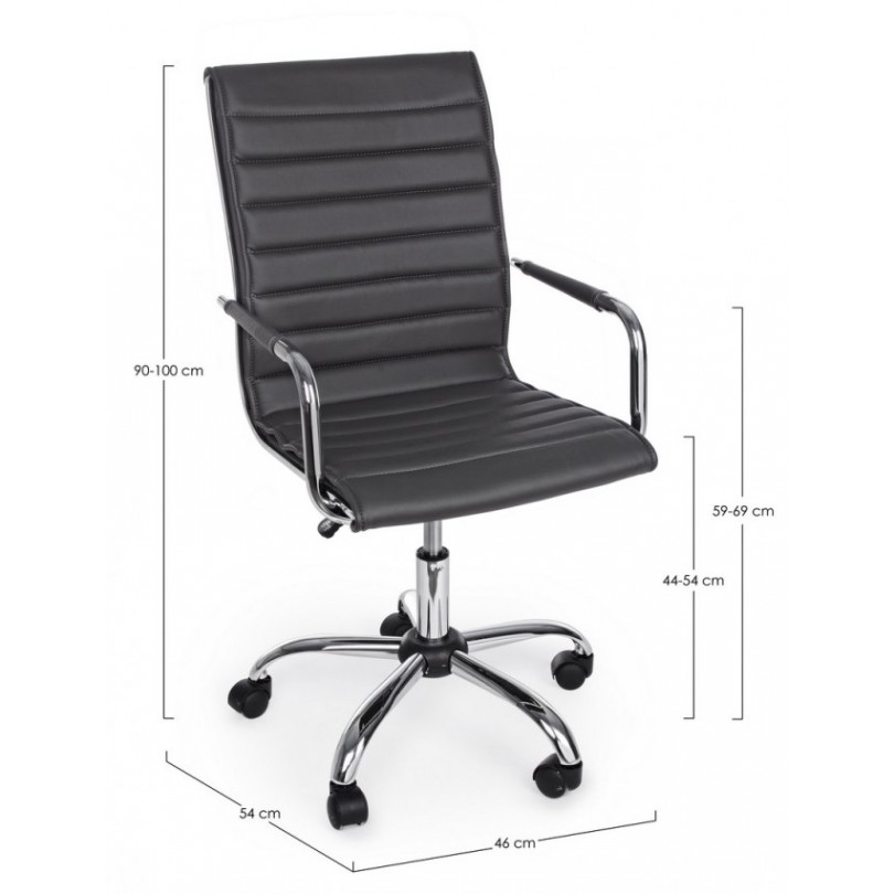 POLTRONA UFFICIO C-BR PERTH GRIGIO SCURO