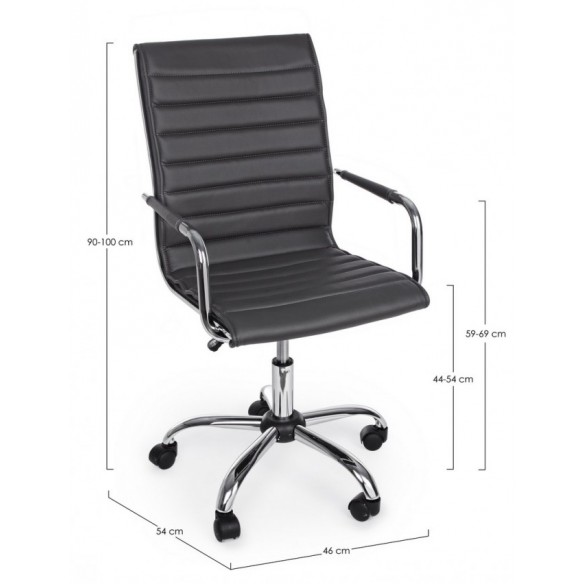 POLTRONA UFFICIO C-BR PERTH GRIGIO SCURO