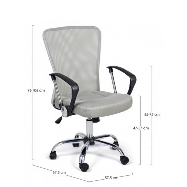 SEDIA UFFICIO C-BR BRISBANE GRIGIO CH 2