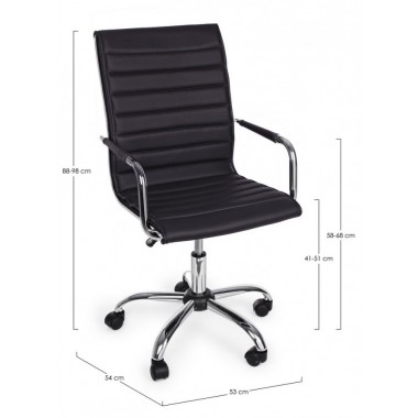 POLTRONA UFFICIO C-BR PERTH NERO 2