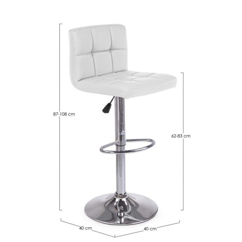SGABELLO BAR MEMPHIS BIANCO