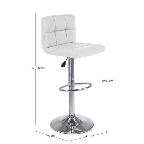 SGABELLO BAR MEMPHIS BIANCO