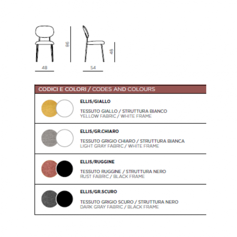 Sedia ELLIS - IKONE Sedia ELLIS - IKONE