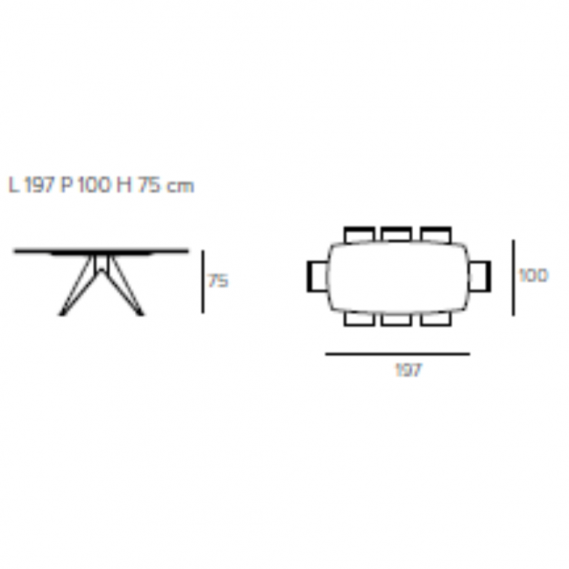 Tavolo fisso MINOSSE a botticella-...