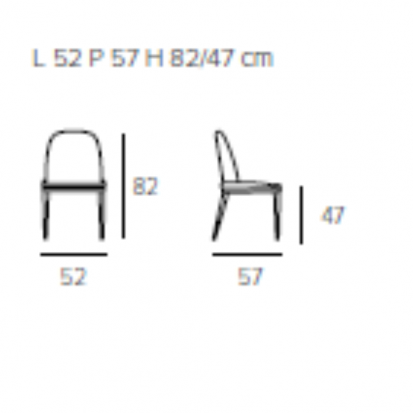 Sedia CLEVELAND in gentle touch o... Sedia CLEVELAND in gentle touch o...