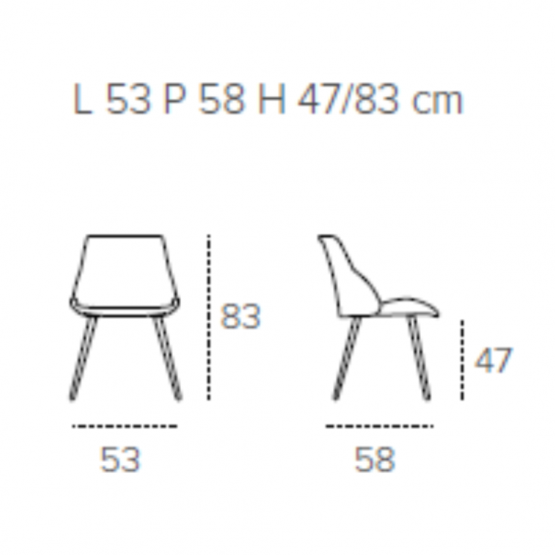 Sedia BRASILIA con struttura in...