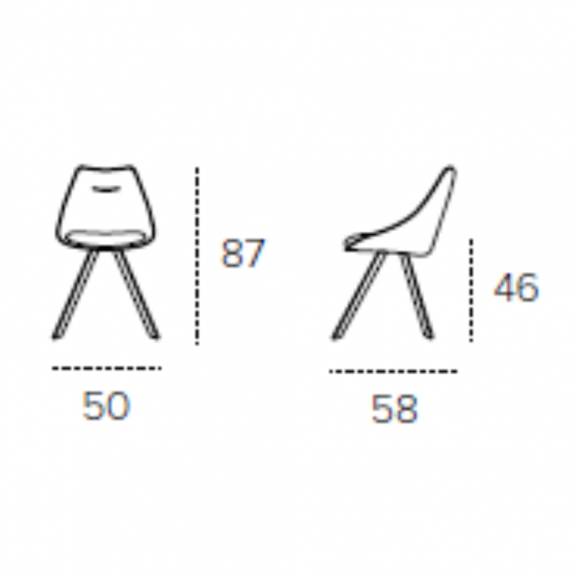 Sedia BILBAO con seduta girevole -...