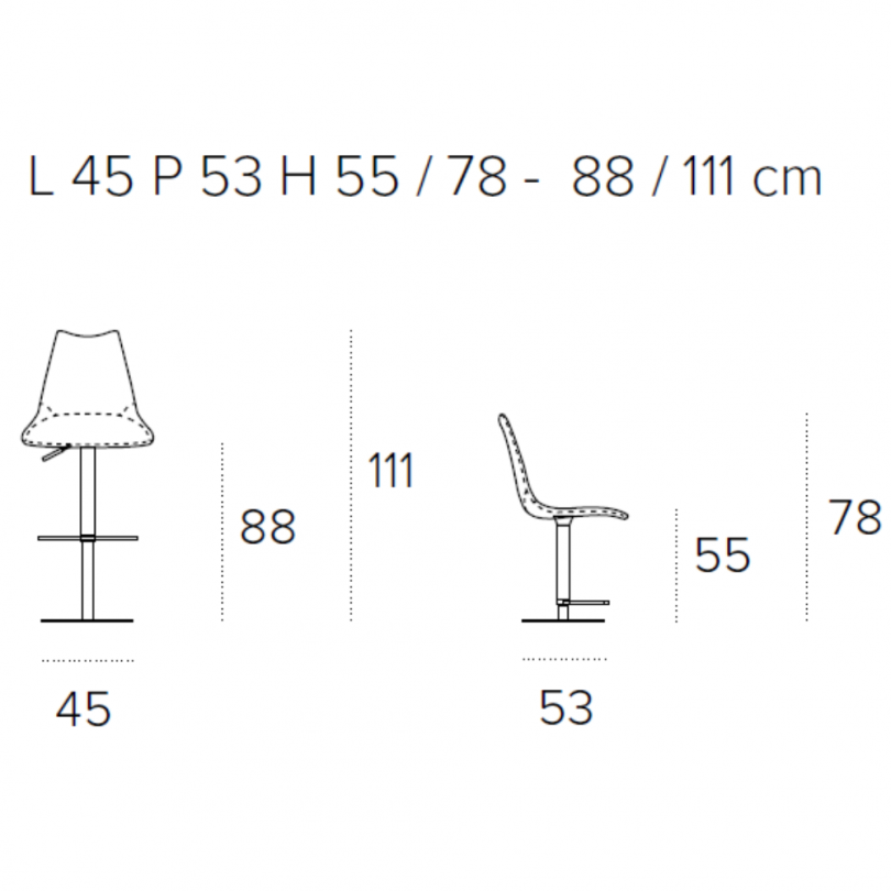 Sgabello regolabile MAIORCA con...