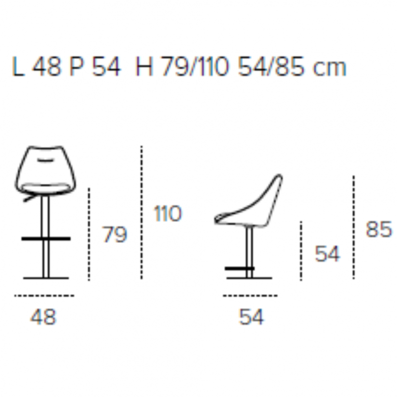 Sgabello regolabile BILBAO con...