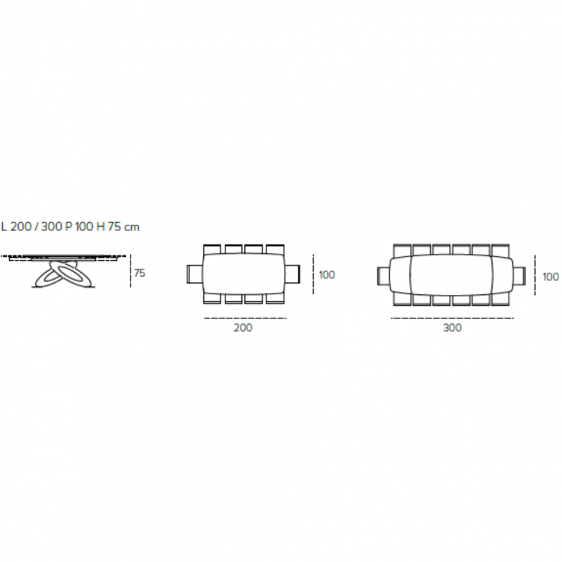 Tavolo allungabile ECLIPSE botticella...