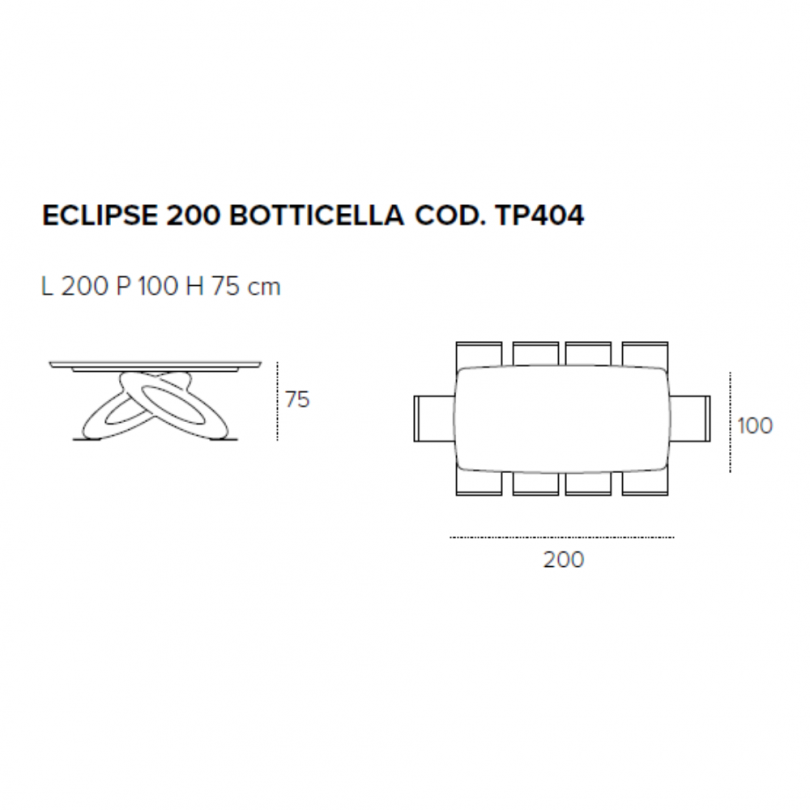 Tavolo fisso ECLIPSE a botticella in...