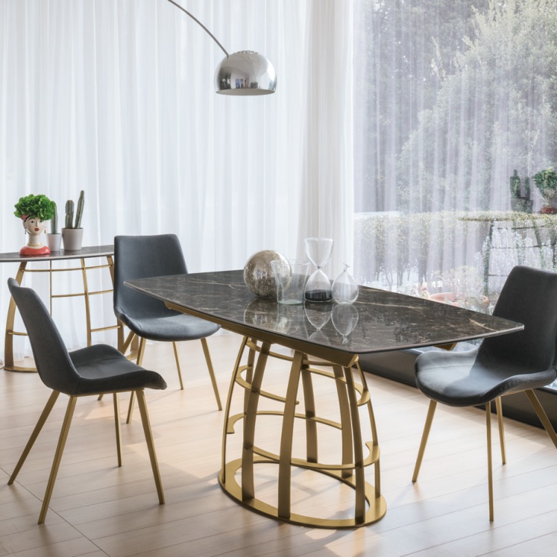 Tavolo fisso COSMOS 180 con piano a...