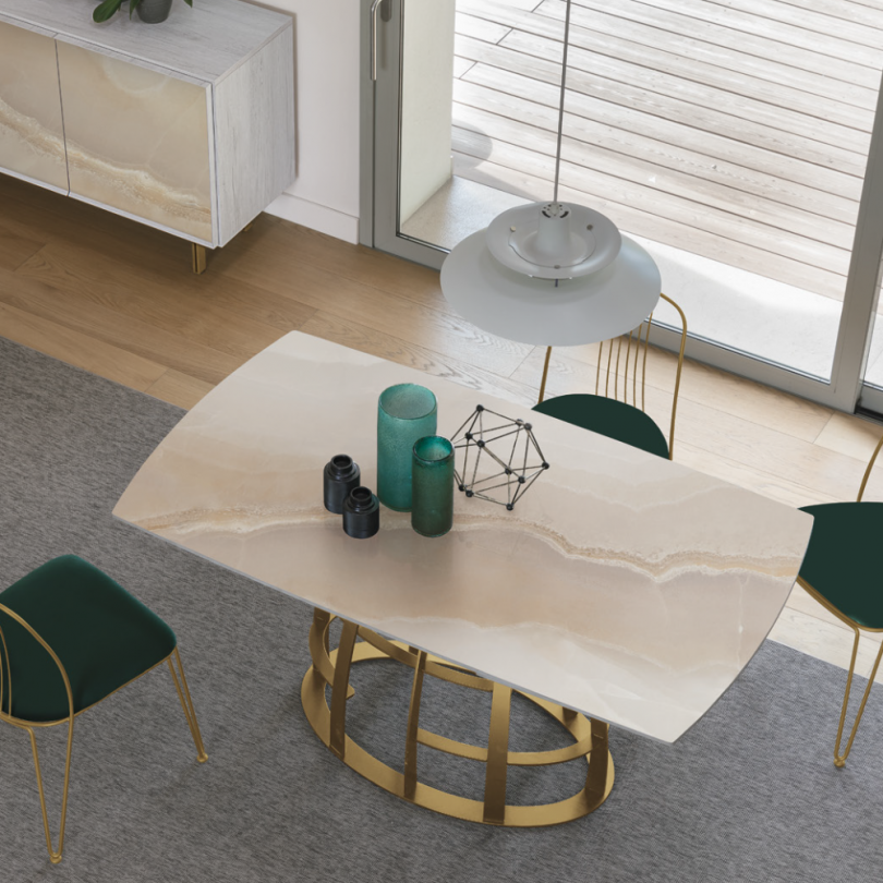 Tavolo fisso COSMOS 180 con piano a...