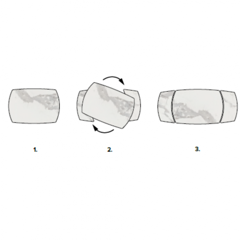 Tavolo allungabile girevole COSMOS... Tavolo allungabile girevole COSMOS...