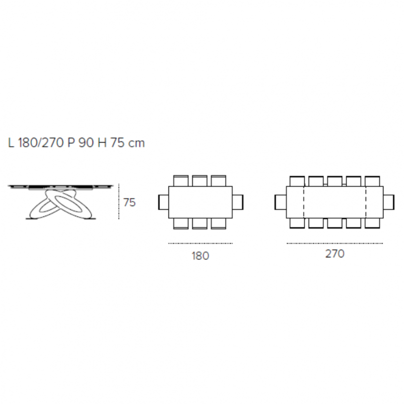 Tavolo allungabile ECLIPSE con...