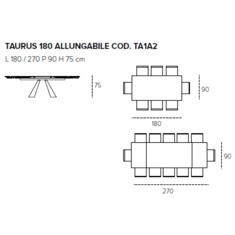 Tavolo allungabile TAURUS...