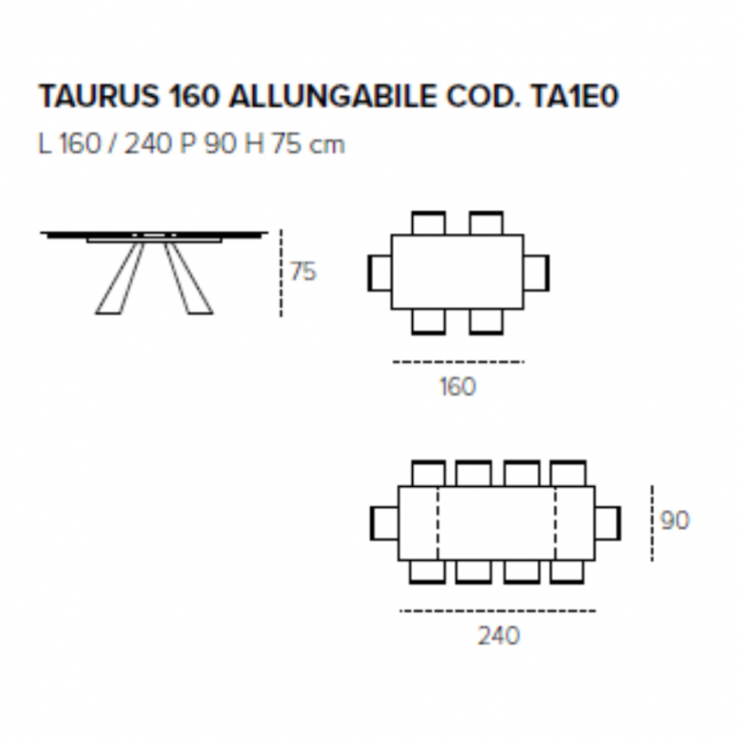 Tavolo allungabile TAURUS...