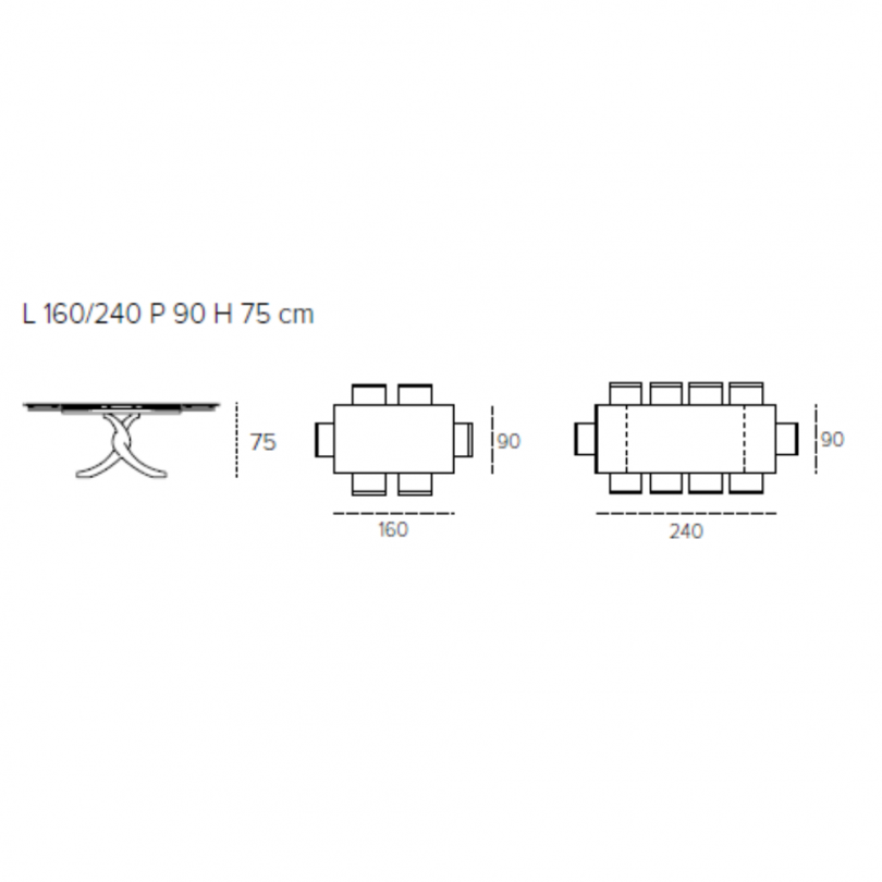Tavolo allungabile TWIST rettangolare...