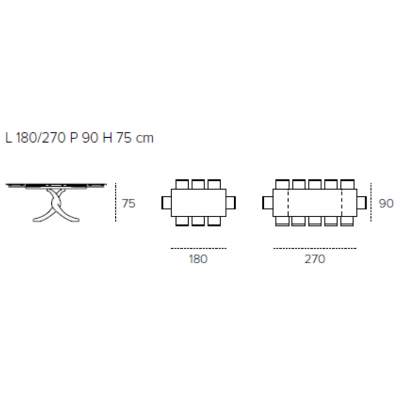 Tavolo allungabile TWIST rettangolare...