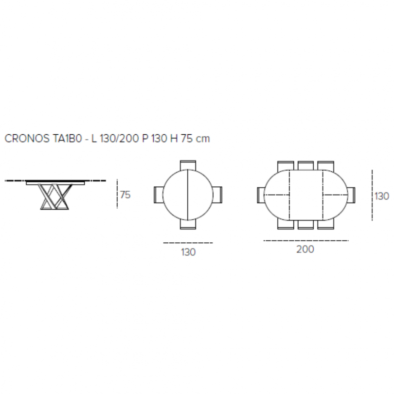 Tavolo rotondo allungabile CRONOS con...
