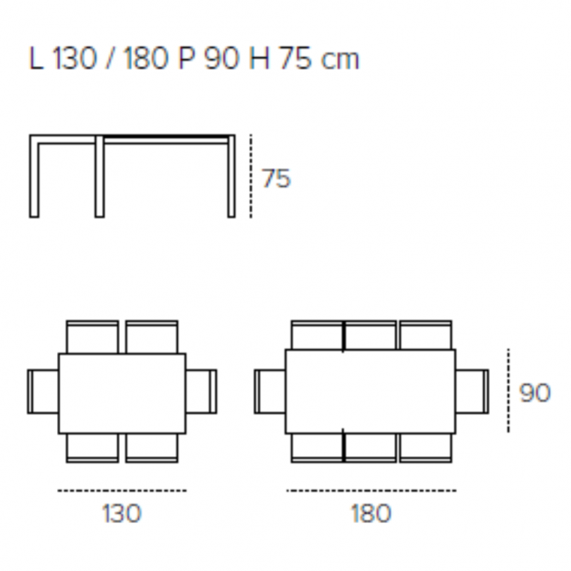 Tavolo allungabile ENEA 130 con...