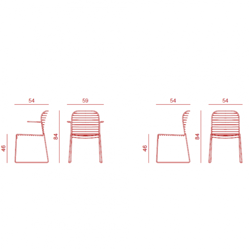 Sedia INFINITO a slitta senza...