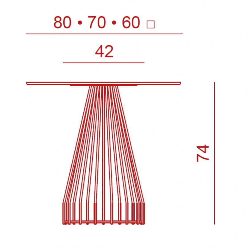 Tavolo quadrato CASTORE - MILANI Tavolo quadrato CASTORE - MILANI
