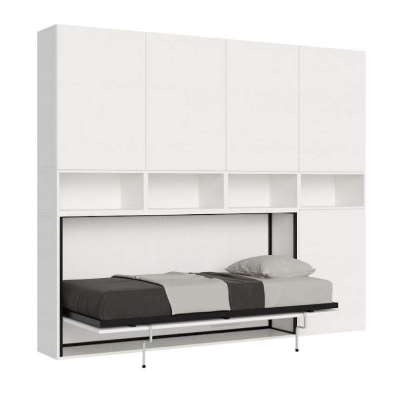 Letto singolo a scomparsa con mobili...