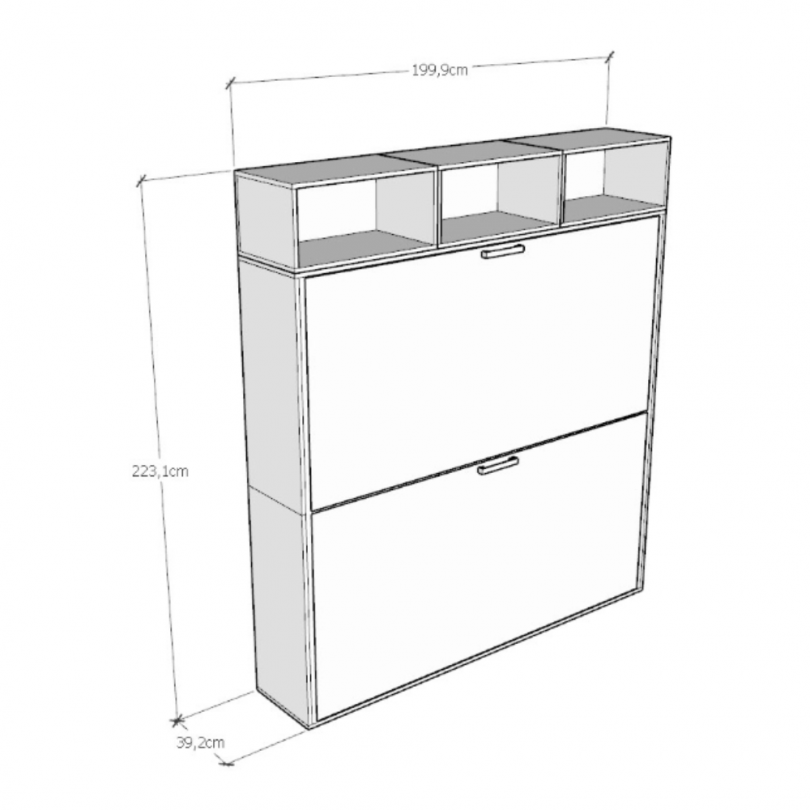 Letto KANDO doppio composizione L -... Letto KANDO doppio composizione L -...