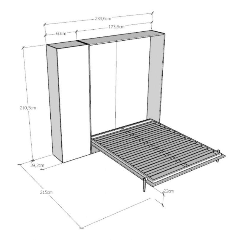 Letto matrimoniale KENTARO con... Letto matrimoniale KENTARO con...