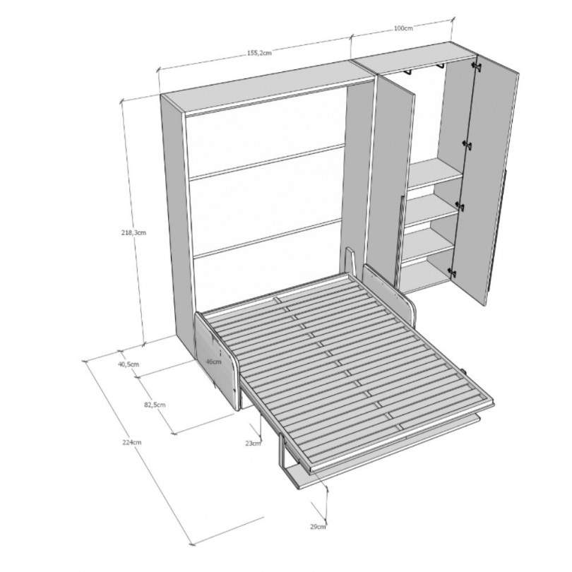 Letto francese verticale a scomparsa...