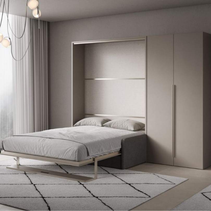 Letto matrimoniale verticale a... Letto matrimoniale verticale a...