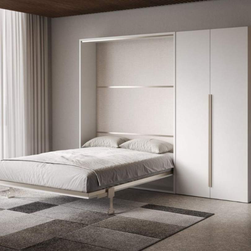 Letto matrimoniale verticale a... Letto matrimoniale verticale a...