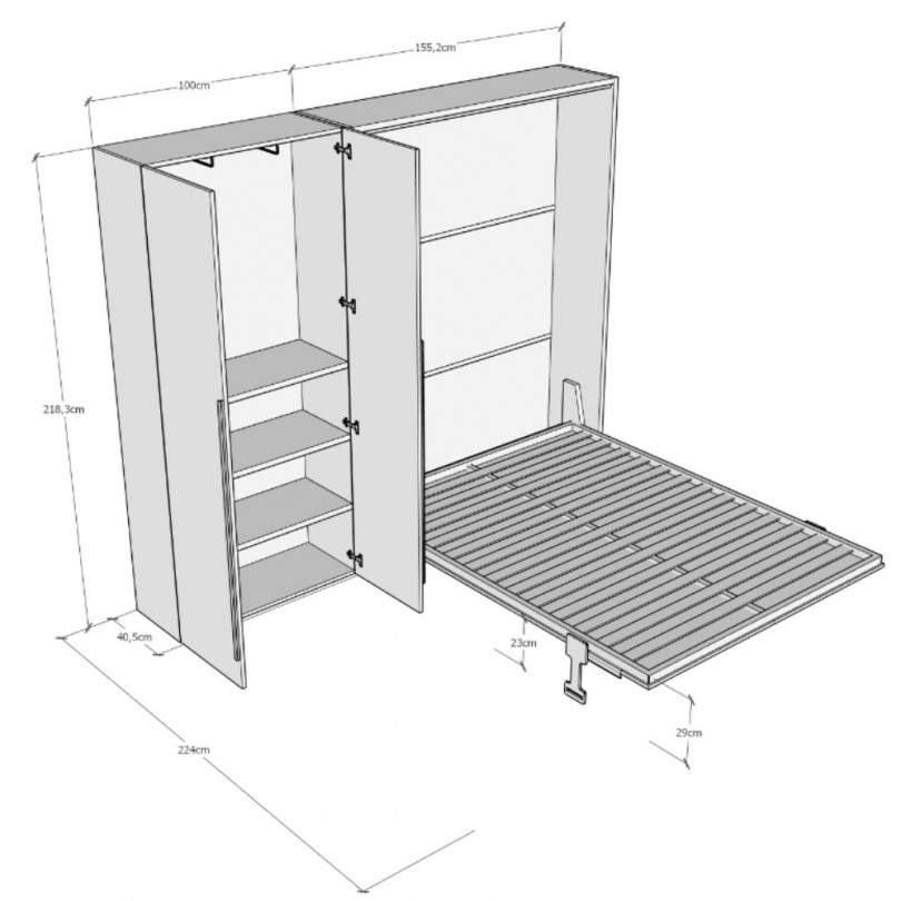 Letto francese verticale a scomparsa... Letto francese verticale a scomparsa...